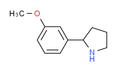 CAS No. 103861-77-4, 2-(3-methoxyphenyl)pyrrolidine