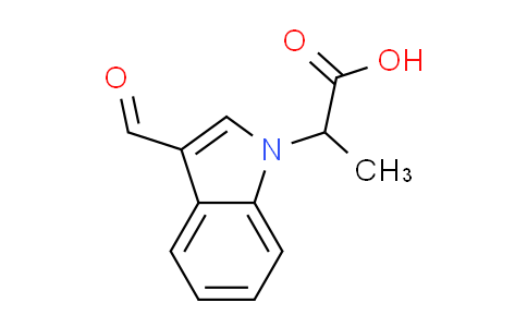 CAS No. 166747-91-7, 2-(3-formyl-1H-indol-1-yl)propanoic acid