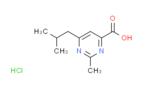 CAS No. 1609400-12-5, 6-isobutyl-2-methyl-4-pyrimidinecarboxylic acid hydrochloride