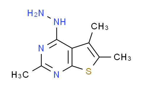 CAS No. 77995-55-2, 4-hydrazino-2,5,6-trimethylthieno[2,3-d]pyrimidine