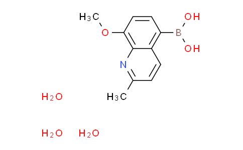 CAS No. 1263986-52-2, (8-methoxy-2-methyl-5-quinolinyl)boronic acid trihydrate