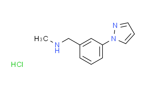 CAS No. 1269378-58-6, N-methyl-1-[3-(1H-pyrazol-1-yl)phenyl]methanamine hydrochloride