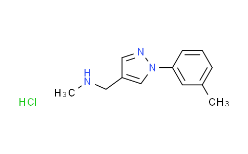 CAS No. 1049765-34-5, N-methyl-1-[1-(3-methylphenyl)-1H-pyrazol-4-yl]methanamine hydrochloride