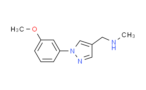 CAS No. 1015846-14-6, 1-[1-(3-methoxyphenyl)-1H-pyrazol-4-yl]-N-methylmethanamine