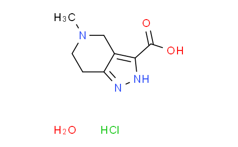 CAS No. 1177283-79-2, 5-methyl-4,5,6,7-tetrahydro-2H-pyrazolo[4,3-c]pyridine-3-carboxylic acid hydrochloride hydrate