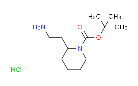 CAS No. 1638221-23-4, tert-butyl 2-(2-aminoethyl)-1-piperidinecarboxylate hydrochloride