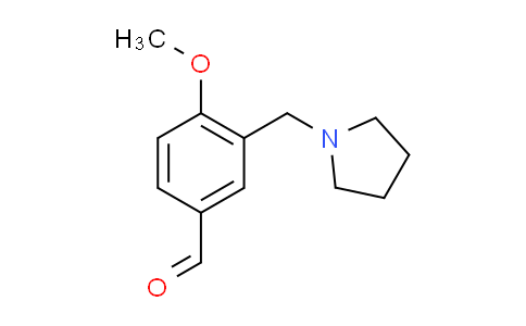 CAS No. 128501-84-8, 4-methoxy-3-(pyrrolidin-1-ylmethyl)benzaldehyde