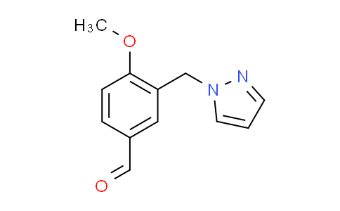 CAS No. 436086-89-4, 4-methoxy-3-(1H-pyrazol-1-ylmethyl)benzaldehyde