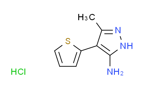 CAS No. 1238869-86-7, 3-methyl-4-(2-thienyl)-1H-pyrazol-5-amine hydrochloride