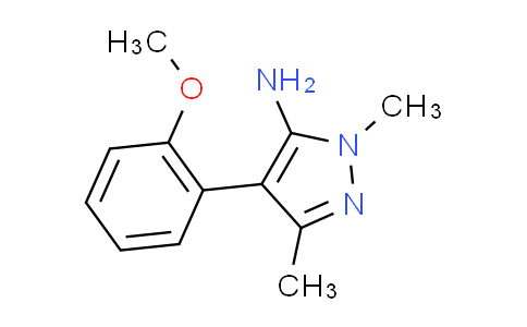 CAS No. 1015845-78-9, 4-(2-methoxyphenyl)-1,3-dimethyl-1H-pyrazol-5-amine