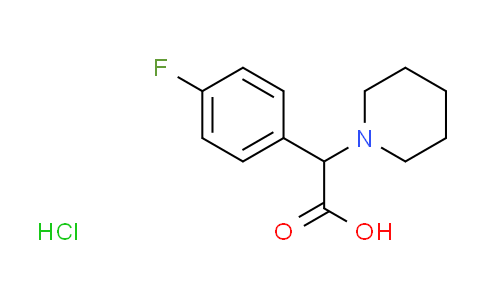CAS No. 1260641-65-3, (4-fluorophenyl)(1-piperidinyl)acetic acid hydrochloride