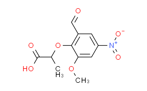 CAS No. 662154-26-9, 2-(2-formyl-6-methoxy-4-nitrophenoxy)propanoic acid