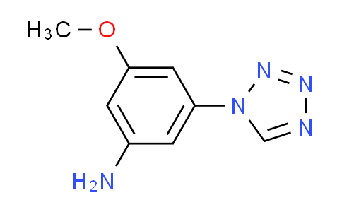 CAS No. 883291-48-3, 3-methoxy-5-(1H-tetrazol-1-yl)aniline