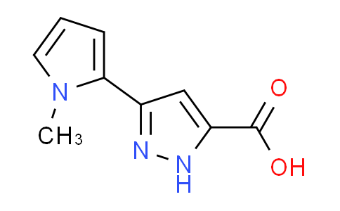 CAS No. 909858-38-4, 3-(1-methyl-1H-pyrrol-2-yl)-1H-pyrazole-5-carboxylic acid