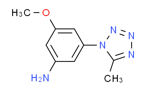 CAS No. 799262-39-8, 3-methoxy-5-(5-methyl-1H-tetrazol-1-yl)aniline