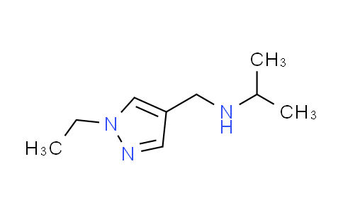 CAS No. 1015845-79-0, N-[(1-ethyl-1H-pyrazol-4-yl)methyl]propan-2-amine