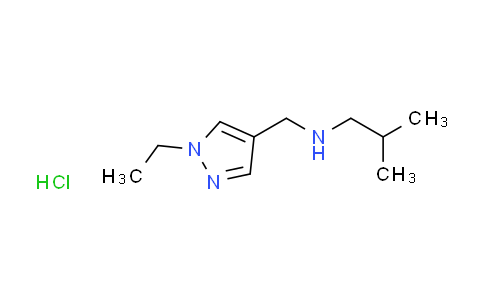 CAS No. 1609400-41-0, N-[(1-ethyl-1H-pyrazol-4-yl)methyl]-2-methyl-1-propanamine hydrochloride
