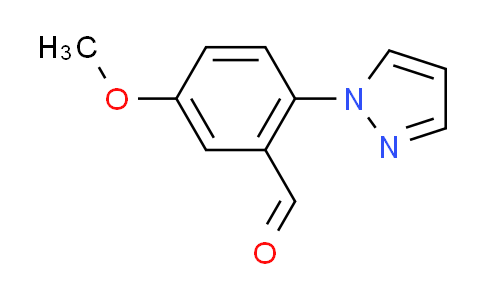 CAS No. 1015845-56-3, 5-methoxy-2-(1H-pyrazol-1-yl)benzaldehyde