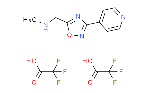CAS No. 1609404-16-1, N-methyl-1-[3-(4-pyridinyl)-1,2,4-oxadiazol-5-yl]methanamine bis(trifluoroacetate)