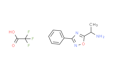 CAS No. 1255717-05-5, [1-(3-phenyl-1,2,4-oxadiazol-5-yl)ethyl]amine trifluoroacetate