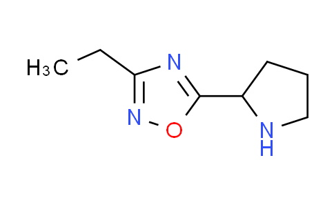 CAS No. 1036529-52-8, 3-ethyl-5-(2-pyrrolidinyl)-1,2,4-oxadiazole