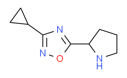 CAS No. 1041576-35-5, 3-cyclopropyl-5-(2-pyrrolidinyl)-1,2,4-oxadiazole