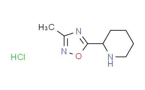CAS No. 1255718-24-1, 2-(3-methyl-1,2,4-oxadiazol-5-yl)piperidine hydrochloride