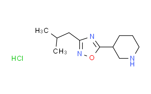 CAS No. 1185302-77-5, 3-(3-isobutyl-1,2,4-oxadiazol-5-yl)piperidine hydrochloride