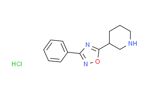 CAS No. 1185302-70-8, 3-(3-phenyl-1,2,4-oxadiazol-5-yl)piperidine hydrochloride