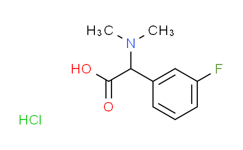 CAS No. 1214126-90-5, (dimethylamino)(3-fluorophenyl)acetic acid hydrochloride