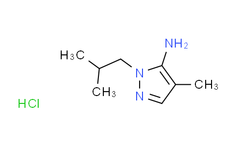 CAS No. 1255718-25-2, 1-isobutyl-4-methyl-1H-pyrazol-5-amine hydrochloride
