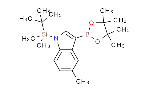 CAS No. 1263987-17-2, 1-[tert-butyl(dimethyl)silyl]-5-methyl-3-(4,4,5,5-tetramethyl-1,3,2-dioxaborolan-2-yl)-1H-indole