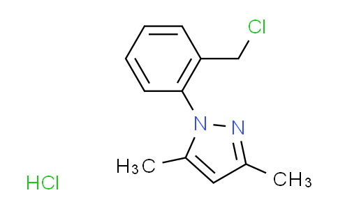 CAS No. 1255717-91-9, 1-[2-(chloromethyl)phenyl]-3,5-dimethyl-1H-pyrazole hydrochloride