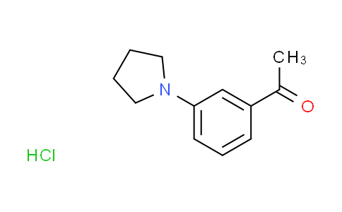 CAS No. 1255717-57-7, 1-[3-(1-pyrrolidinyl)phenyl]ethanone hydrochloride