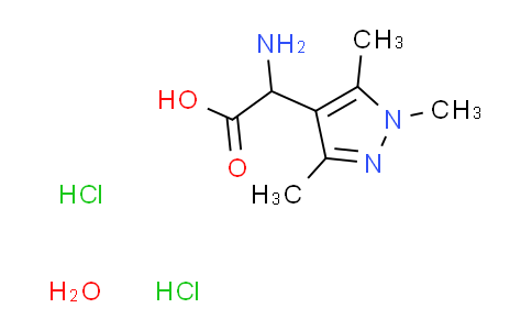 CAS No. 1025555-34-3, amino(1,3,5-trimethyl-1H-pyrazol-4-yl)acetic acid dihydrochloride hydrate