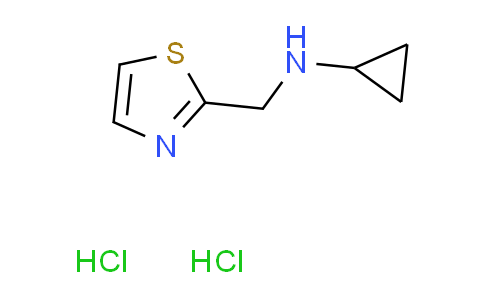 CAS No. 1185383-89-4, N-(1,3-thiazol-2-ylmethyl)cyclopropanamine dihydrochloride