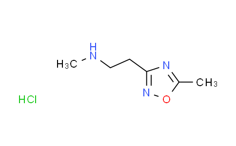 CAS No. 1255717-81-7, N-methyl-2-(5-methyl-1,2,4-oxadiazol-3-yl)ethanamine hydrochloride