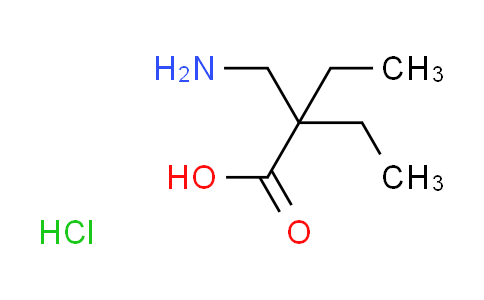 CAS No. 1086265-11-3, 2-(aminomethyl)-2-ethylbutanoic acid hydrochloride