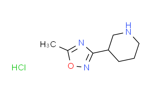 CAS No. 895572-60-8, 3-(5-methyl-1,2,4-oxadiazol-3-yl)piperidine hydrochloride