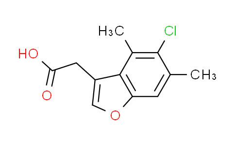 CAS No. 882248-22-8, (5-chloro-4,6-dimethyl-1-benzofuran-3-yl)acetic acid