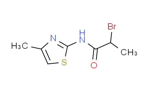 CAS No. 879609-86-6, 2-bromo-N-(4-methyl-1,3-thiazol-2-yl)propanamide