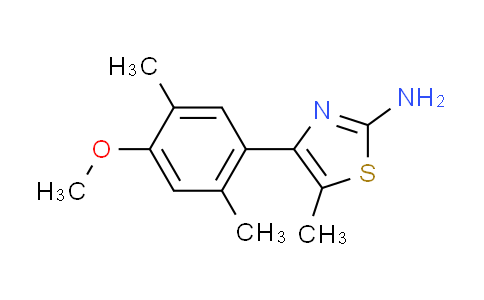 CAS No. 879053-84-6, 4-(4-methoxy-2,5-dimethylphenyl)-5-methyl-1,3-thiazol-2-amine