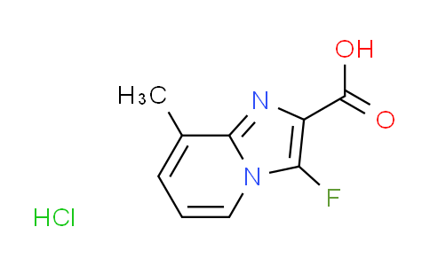 CAS No. 1322749-71-2, 3-fluoro-8-methylimidazo[1,2-a]pyridine-2-carboxylic acid hydrochloride