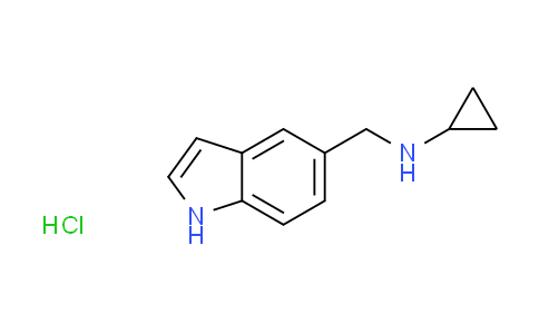 CAS No. 1158201-57-0, N-(1H-indol-5-ylmethyl)cyclopropanamine hydrochloride