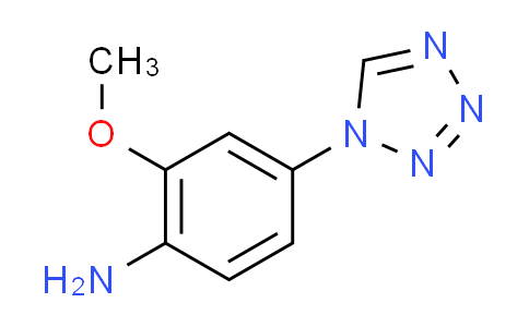CAS No. 893775-64-9, 2-methoxy-4-(1H-tetrazol-1-yl)aniline