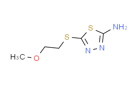 CAS No. 82381-77-9, 5-[(2-methoxyethyl)thio]-1,3,4-thiadiazol-2-amine