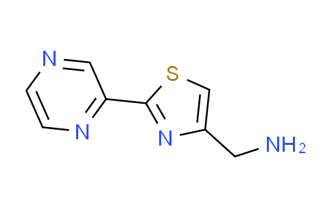 CAS No. 1033693-08-1, 1-[2-(2-pyrazinyl)-1,3-thiazol-4-yl]methanamine