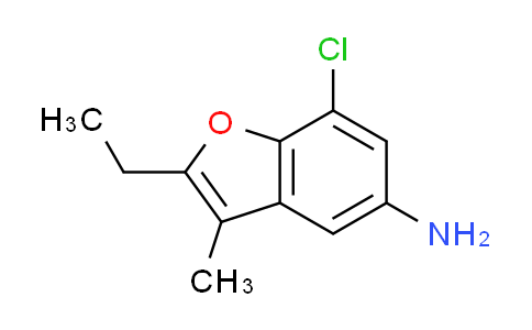 CAS No. 1033693-11-6, (7-chloro-2-ethyl-3-methyl-1-benzofuran-5-yl)amine
