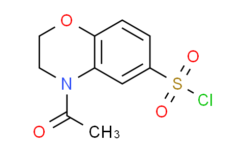 CAS No. 1017791-37-5, 4-acetyl-3,4-dihydro-2H-1,4-benzoxazine-6-sulfonyl chloride