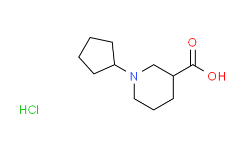 CAS No. 1185293-17-7, 1-cyclopentyl-3-piperidinecarboxylic acid hydrochloride